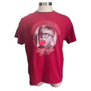 Vintage 90s Warner Bros. Men Red “A Christmas Story” Graphic T-Shirt Sz XL Fudge
